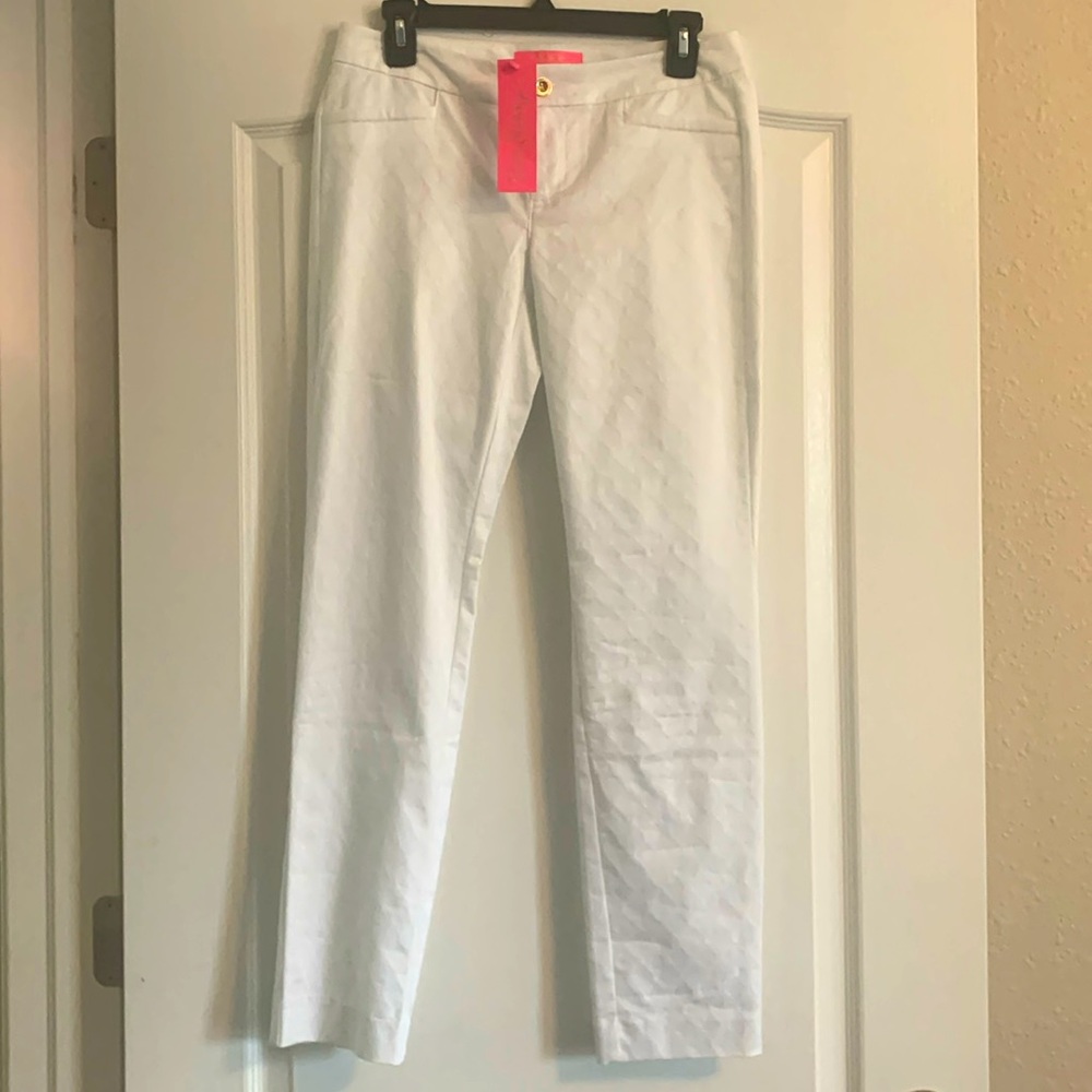 Lilly Pulitzer White Ankle Cropped Pants